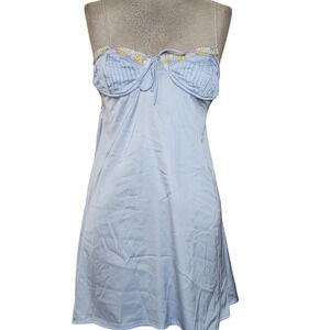 Blue Mini Slip Dress Size Medium
